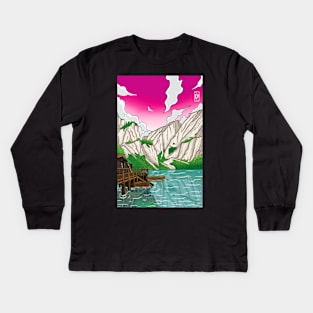 Pink lake Kids Long Sleeve T-Shirt